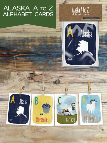 Alaska A to Z Alphabet Cards