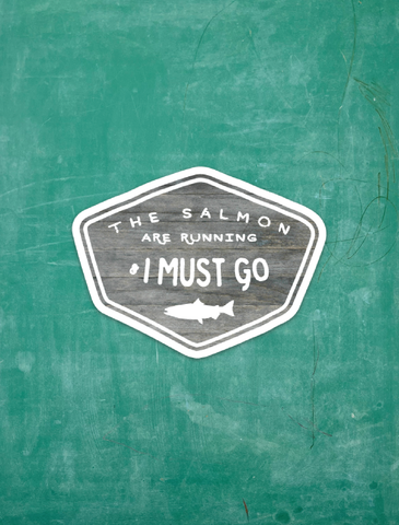Salmon Are Running Logo - Vinyl Sticker