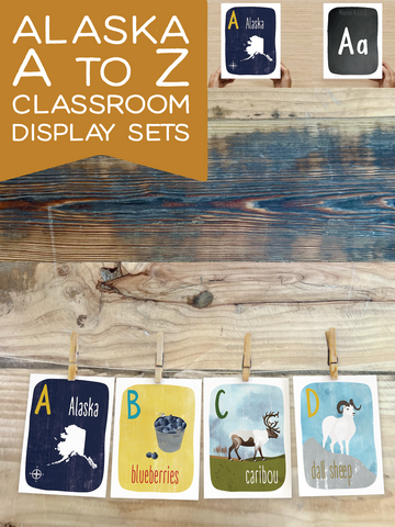 Alaska A to Z Alphabet Cards - Classroom Display Set