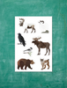 Alaska Wildlife Sticker Sheet Collection