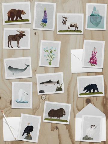 Alaska Wildlife Series Note Cards (A2s) BULK DISCOUNT ASSORTED